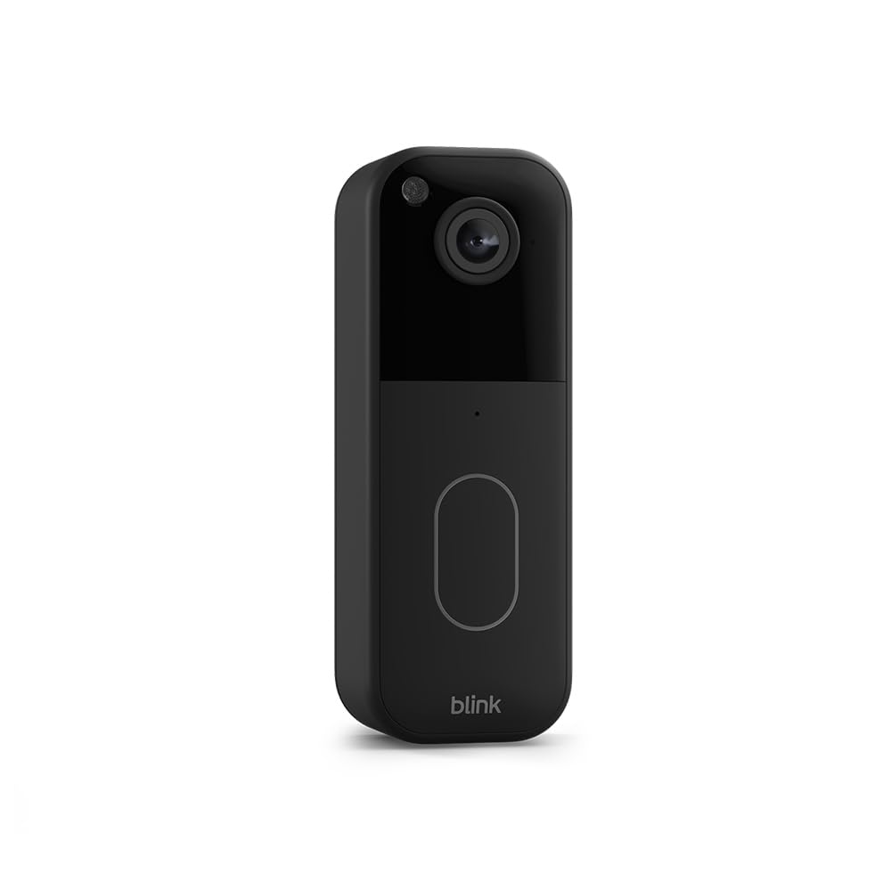 Blink Videotürklingel | Einzelgerät | 2 Jahre Batterielaufzeit, Erforderliches Sync-Modul nicht enthalten – Schwarz