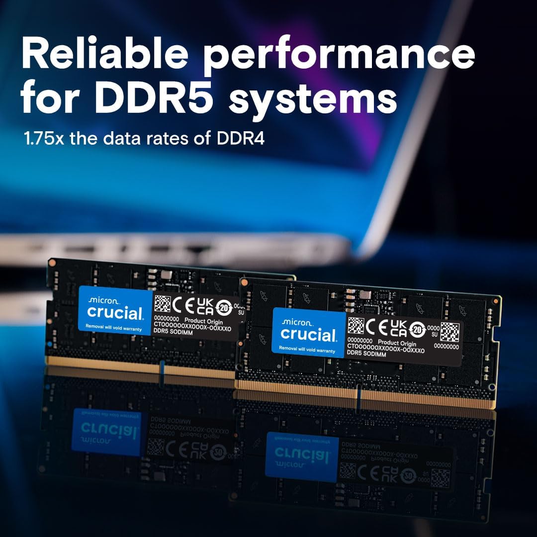 Crucial RAM 32GB Kit (2x16GB) DDR5 5600MHz Memory for Laptop