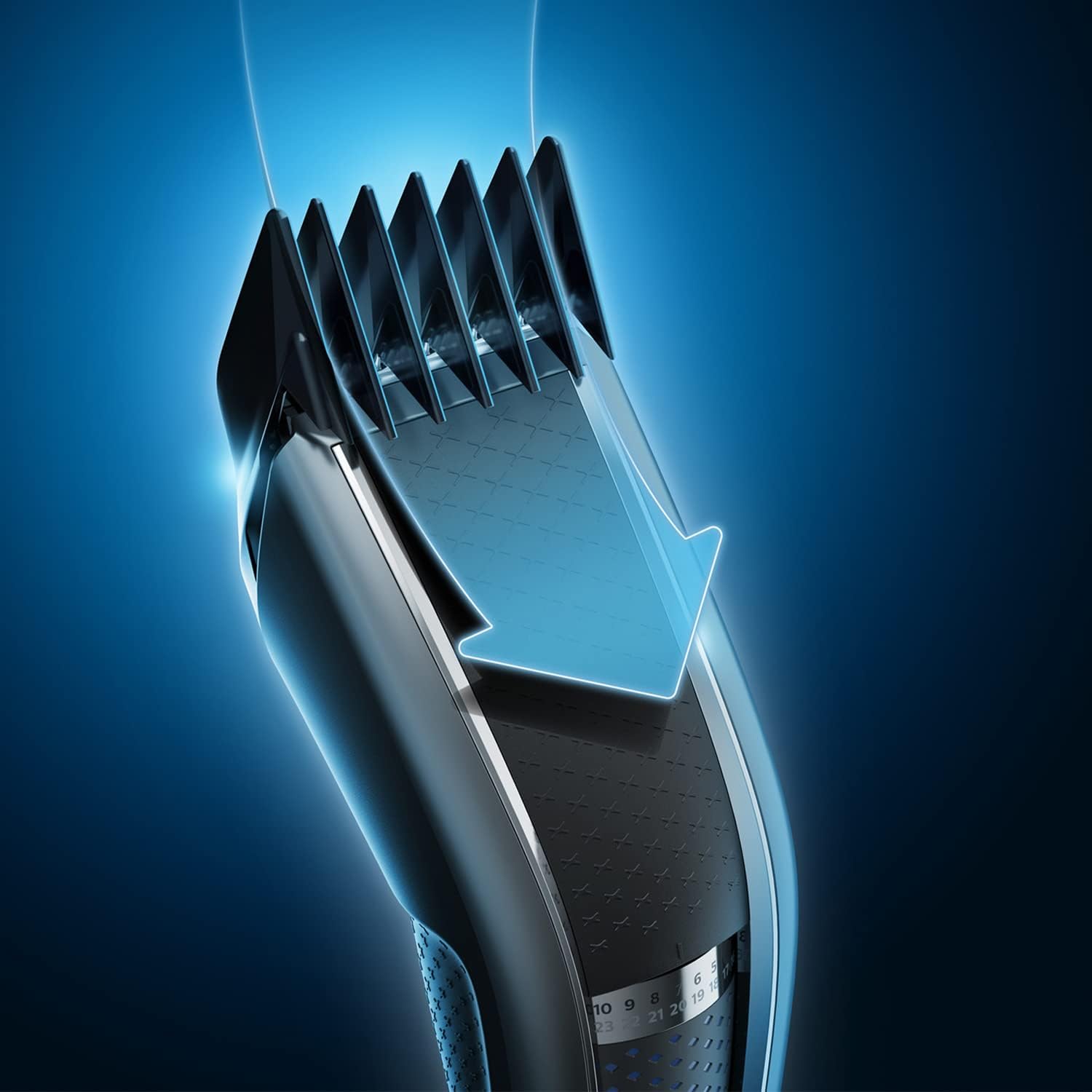 Philips HC5630/15 Haarschneider Series 5000 mit 28 Längeneinstellungen, 3 Kammaufsätzen und Turbo Modus