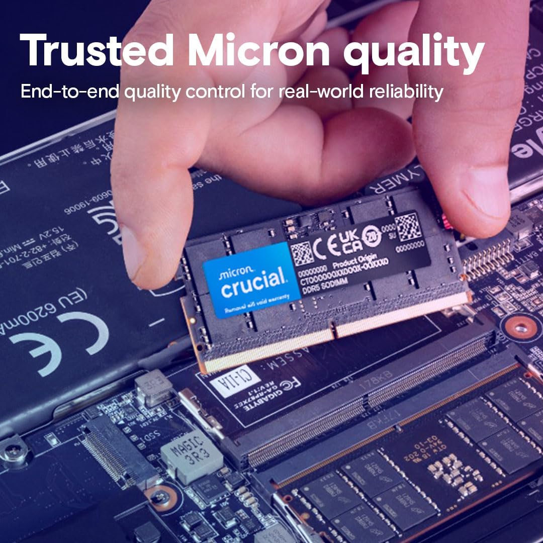 Crucial RAM 32GB Kit (2x16GB) DDR5 5600MHz Memory for Laptop