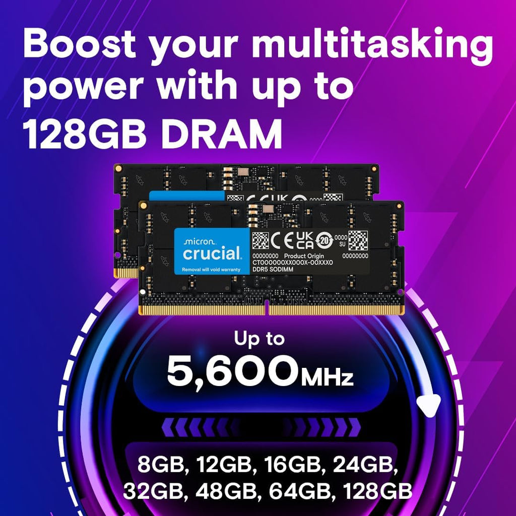 Crucial RAM 32GB Kit (2x16GB) DDR5 5600MHz Memory for Laptop