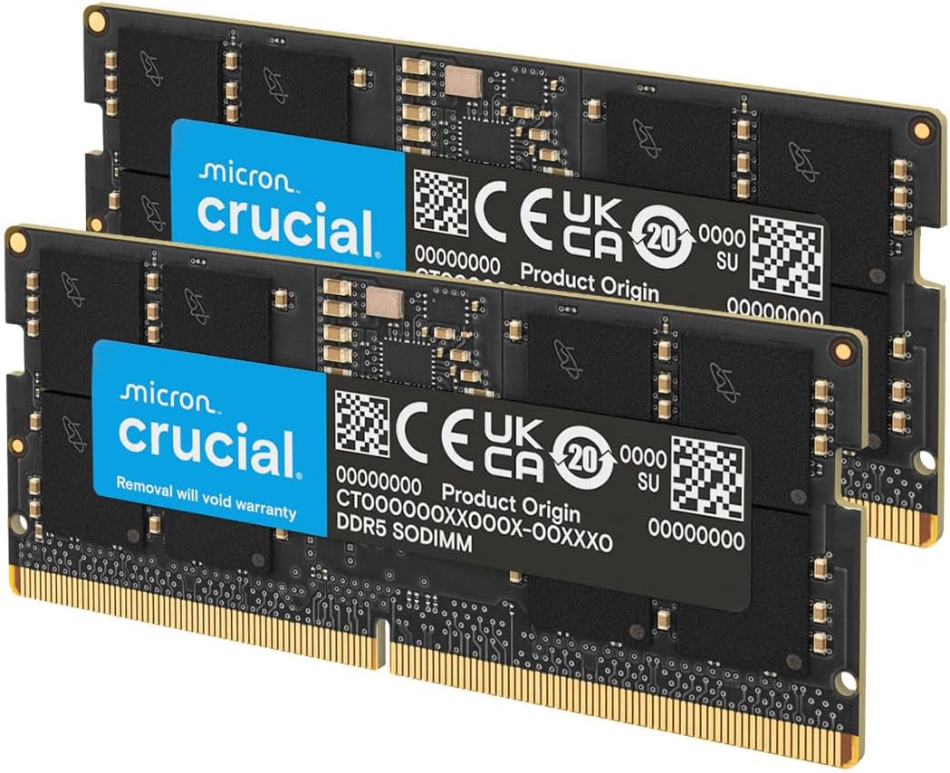 Crucial RAM 32GB Kit (2x16GB) DDR5 5600MHz Memory for Laptop