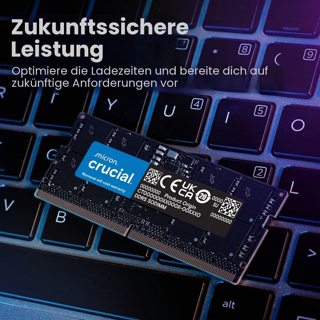 Crucial RAM 32GB Kit (2x16GB) DDR5 5600MHz Memory for Laptop