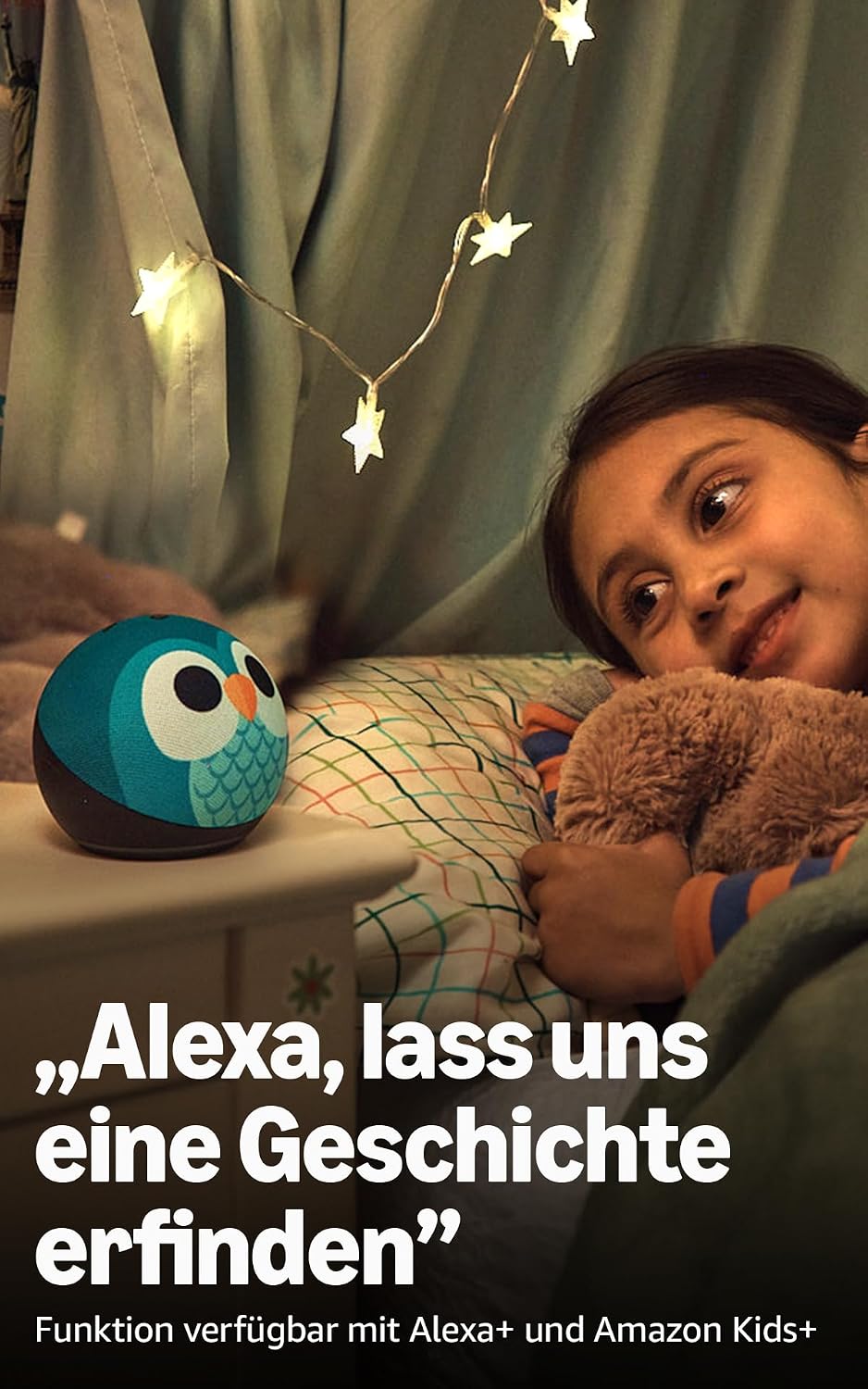 Echo Dot Kids (Neueste Generation) | Smarter WLAN- und Bluetooth-Lautsprecher Eulen-Design, mit Alexa+ Early Access
