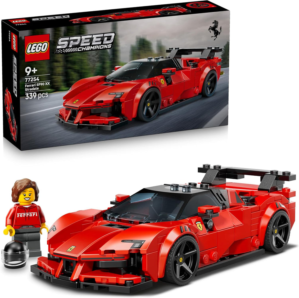 LEGO Speed Champions Ferrari SF90 XX Stradale Sportwagen - Modellbau mit sammelbarer Fahrer Minifigur - 77254